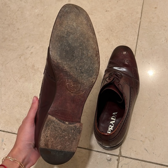 Prada leather derby oxfords - Picture 5 of 10